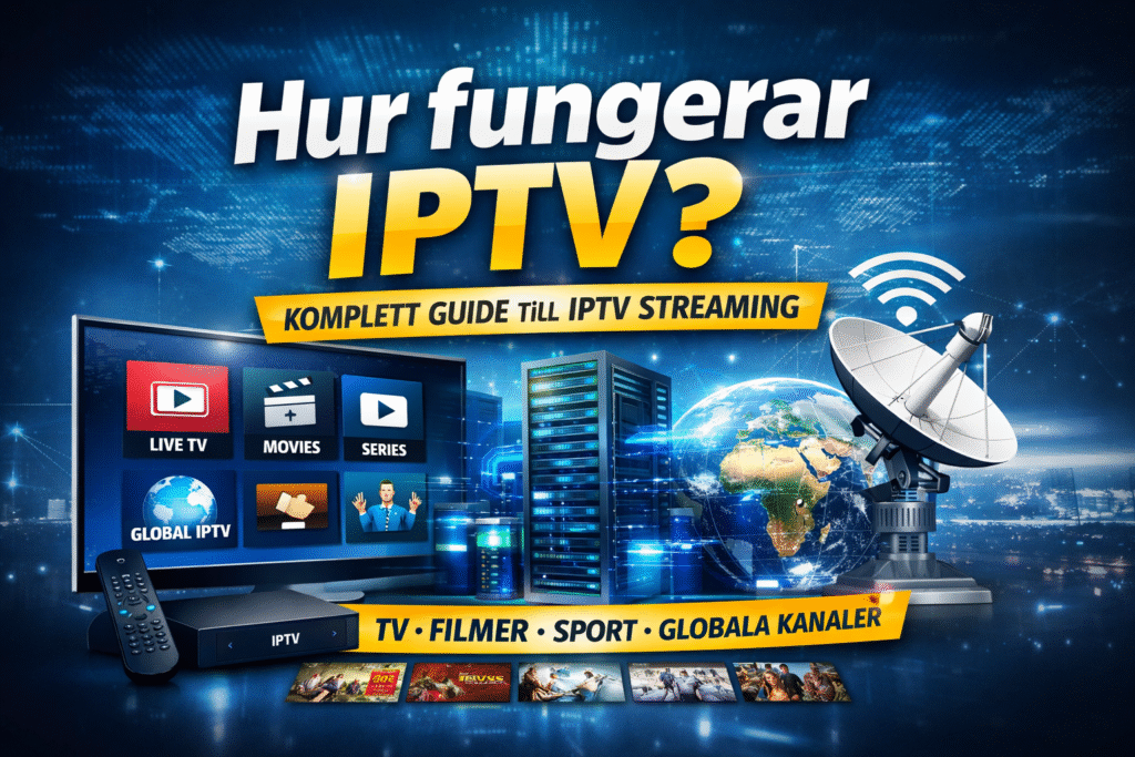 hur fungerar iptv guide som visar iptv streaming via internet och smart tv