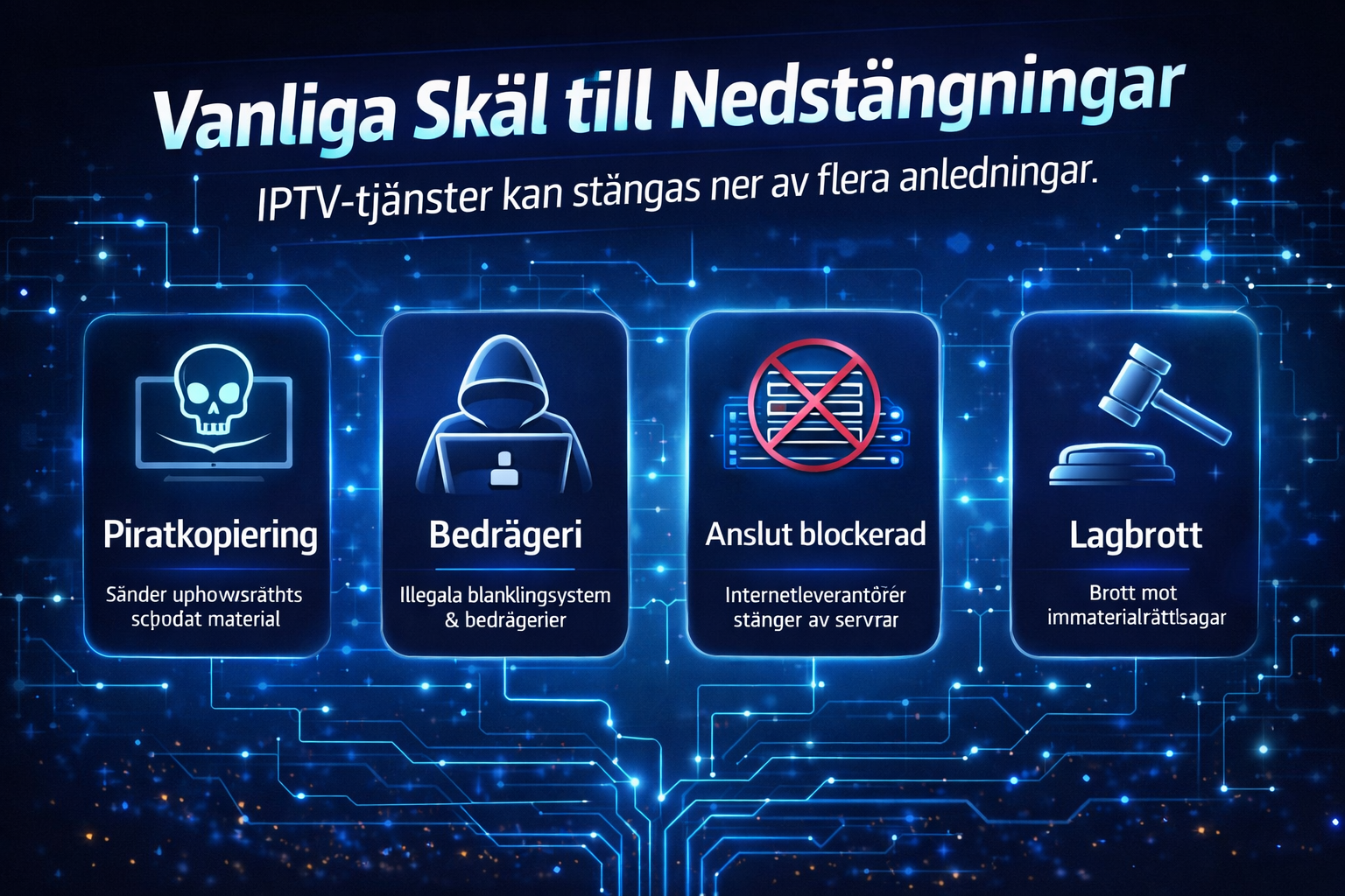 orsaker till att iptv stängs ner som iptv problem server fel och anslutningsproblem