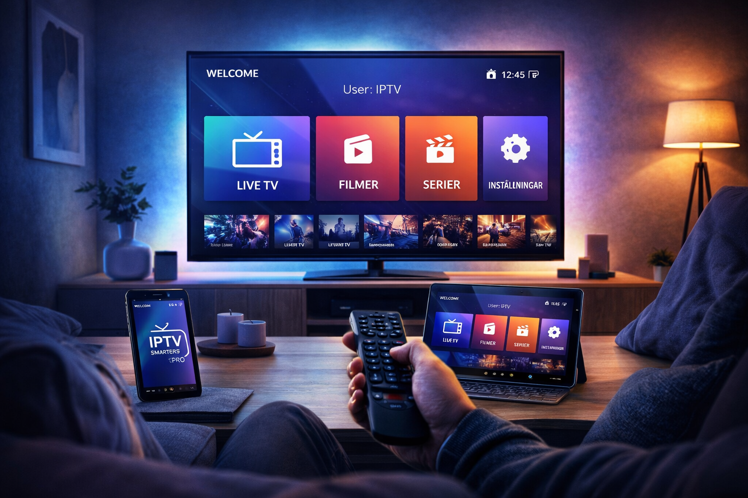 IPTV Smarters Pro app för att streama svensk IPTV kanaler på flera enheter