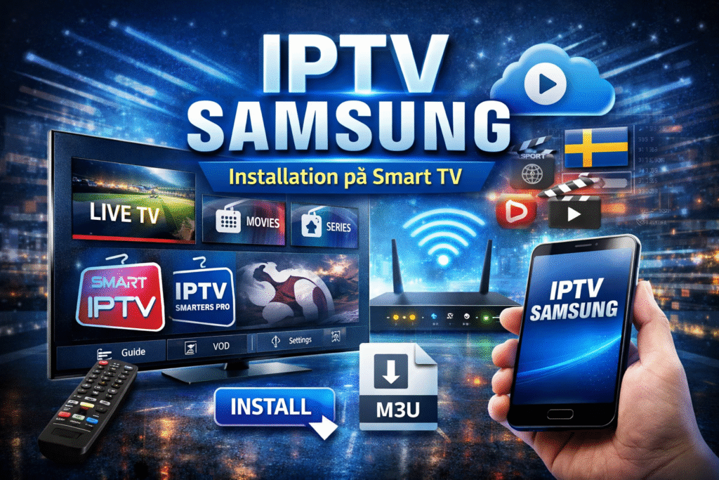 IPTV Samsung installation guide för IPTV Sverige och Nordic IPTV på Smart TV