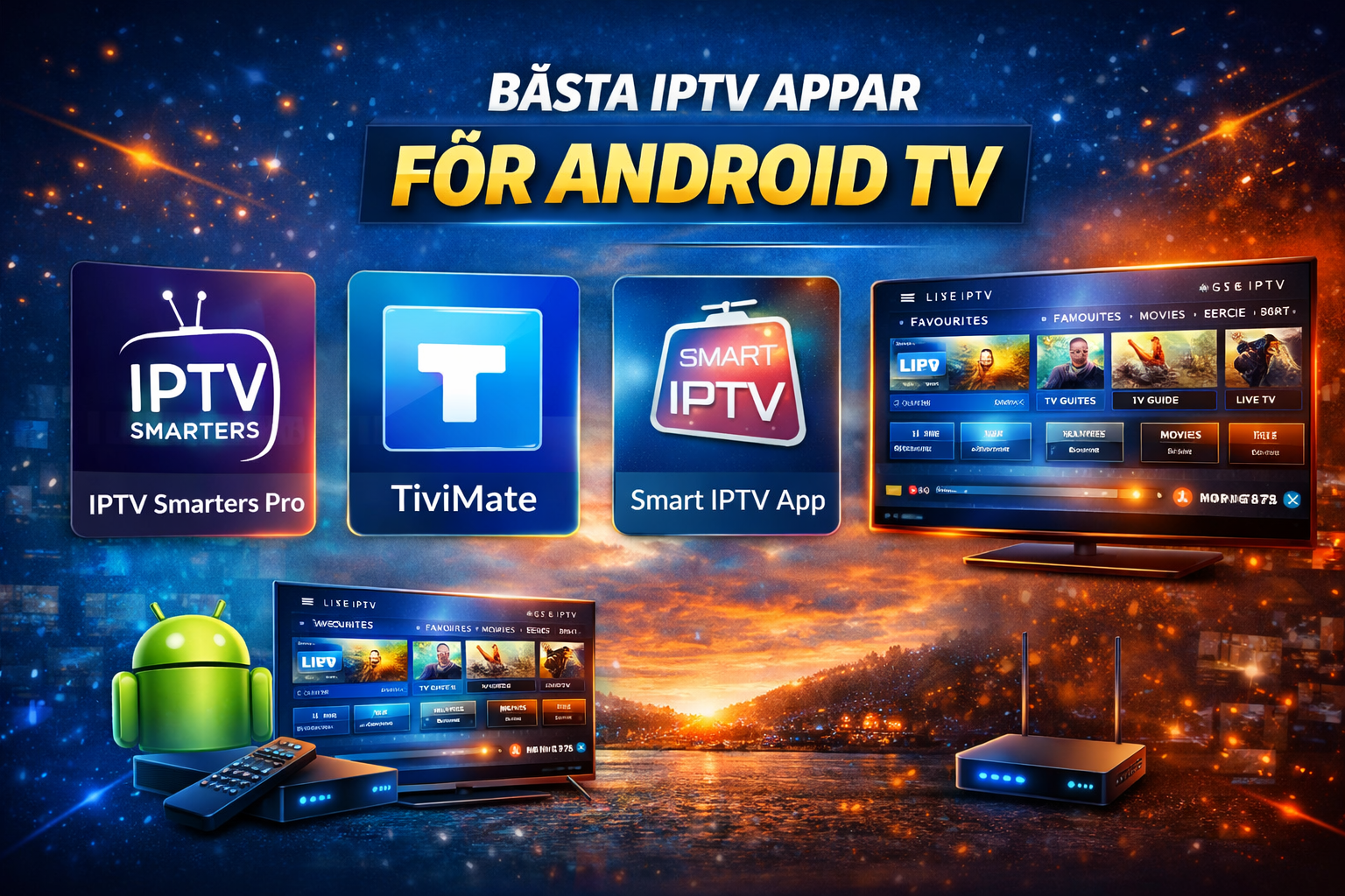 bästa iptv app android tv jämförelse med tivimate iptv smarters och smart iptv appar