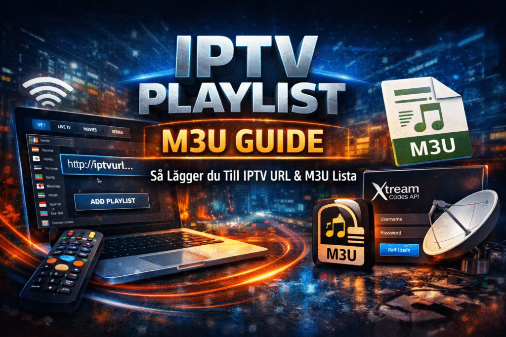 iptv playlist m3u guide hur man lägger till iptv url och xtream login