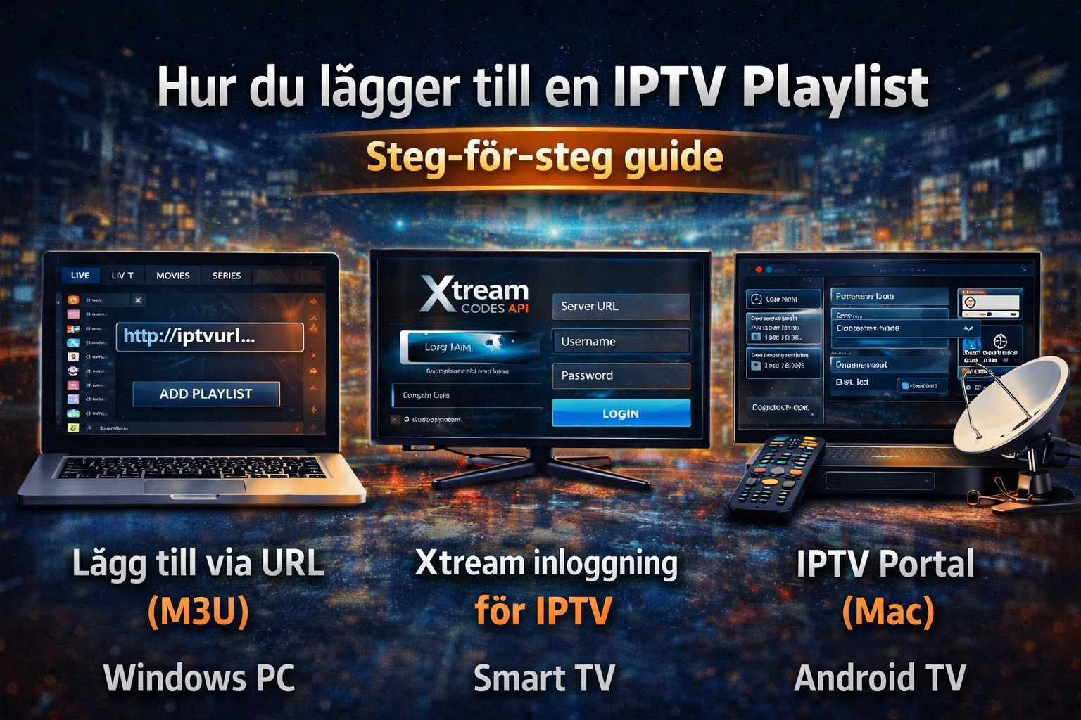 hur man lägger till iptv playlist på pc smart tv och android tv steg för steg