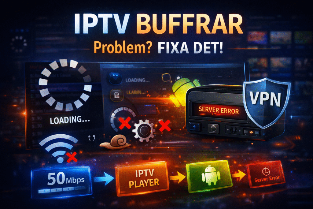 iptv buffrar problem hur man fixar iptv streaming och lagg snabbt