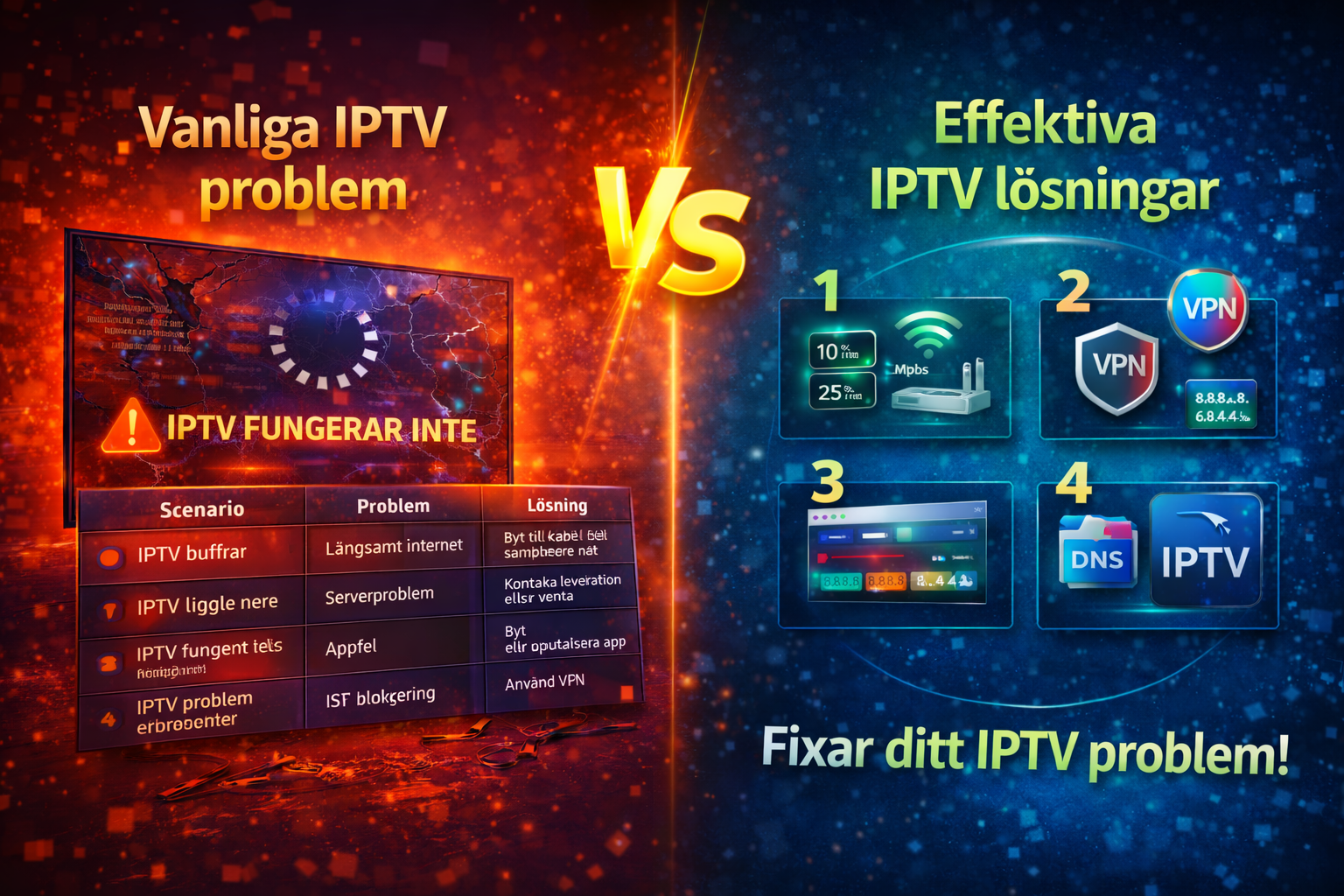 iptv felsökning guide med lösningar för buffring vpn dns och iptv problem