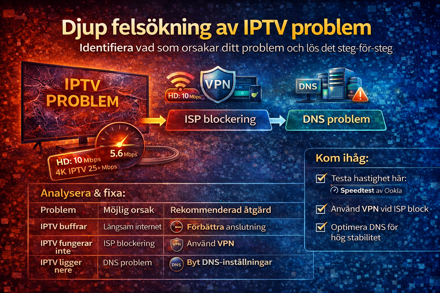 iptv vpn dns losningar for att fixa iptv problem och stabilisera streaming