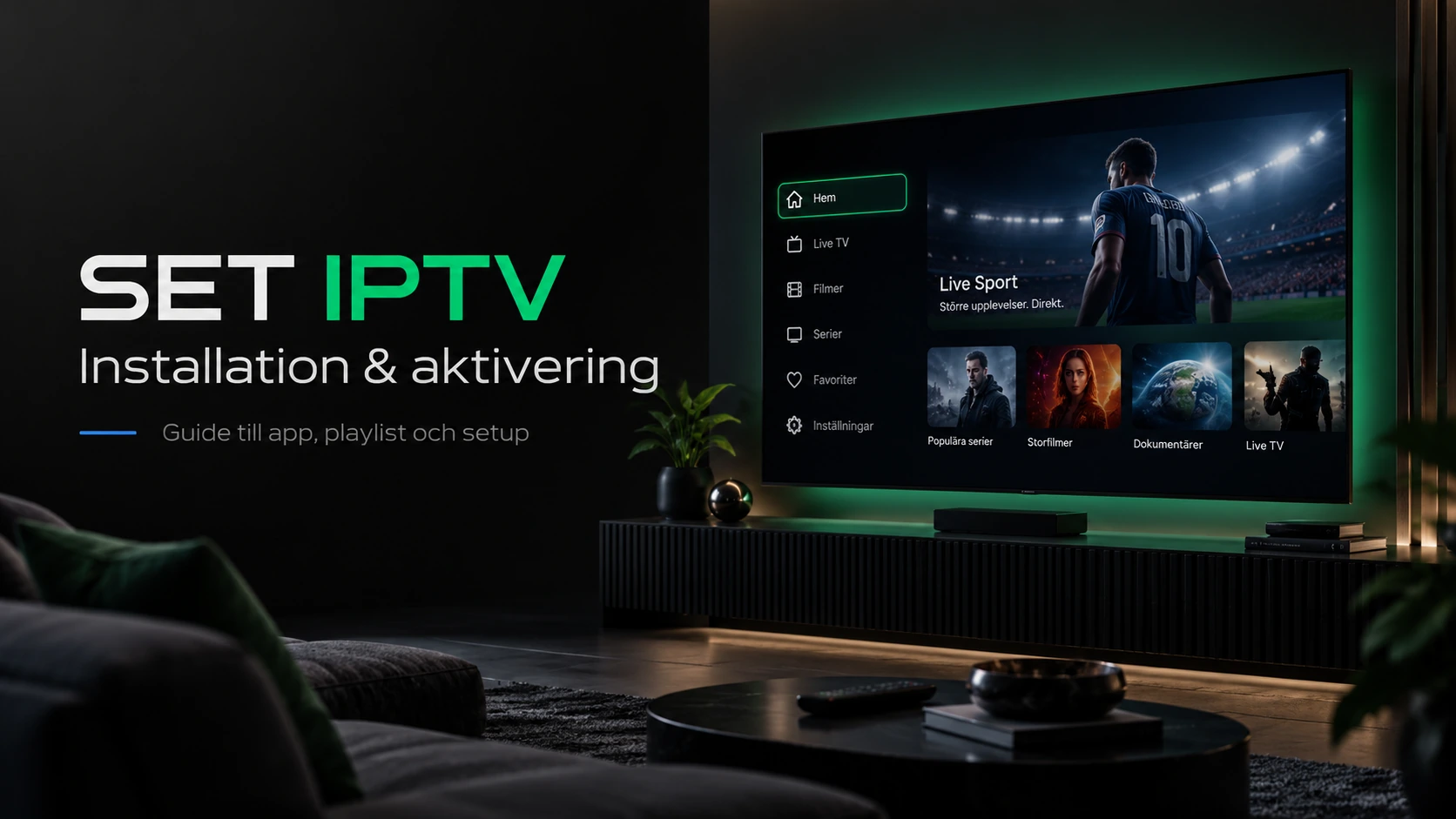 SET IPTV guide för installation, aktivering och IPTV playlist på Smart TV